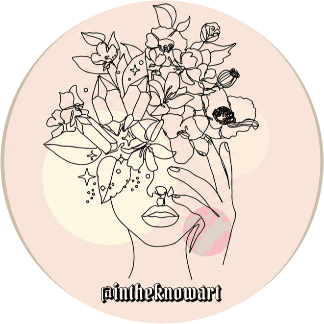 Line-drawn illustration by Tayiba — @intheknowart